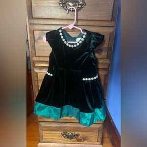 Girls green Holliday dress